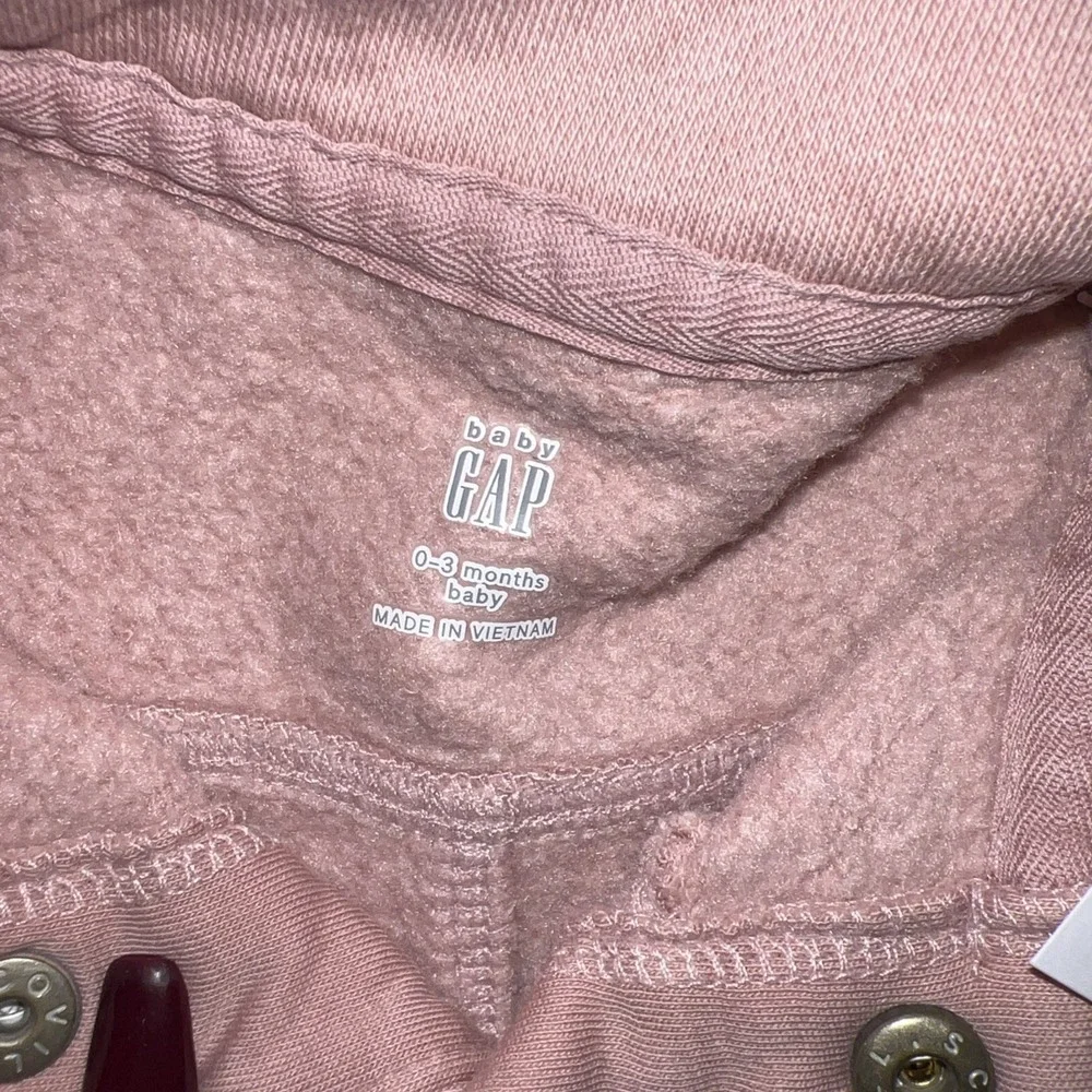 Baby Gap Infant Pink Fleece Fleece Button Up Size 0-6 month NWT  Adorablewarm339